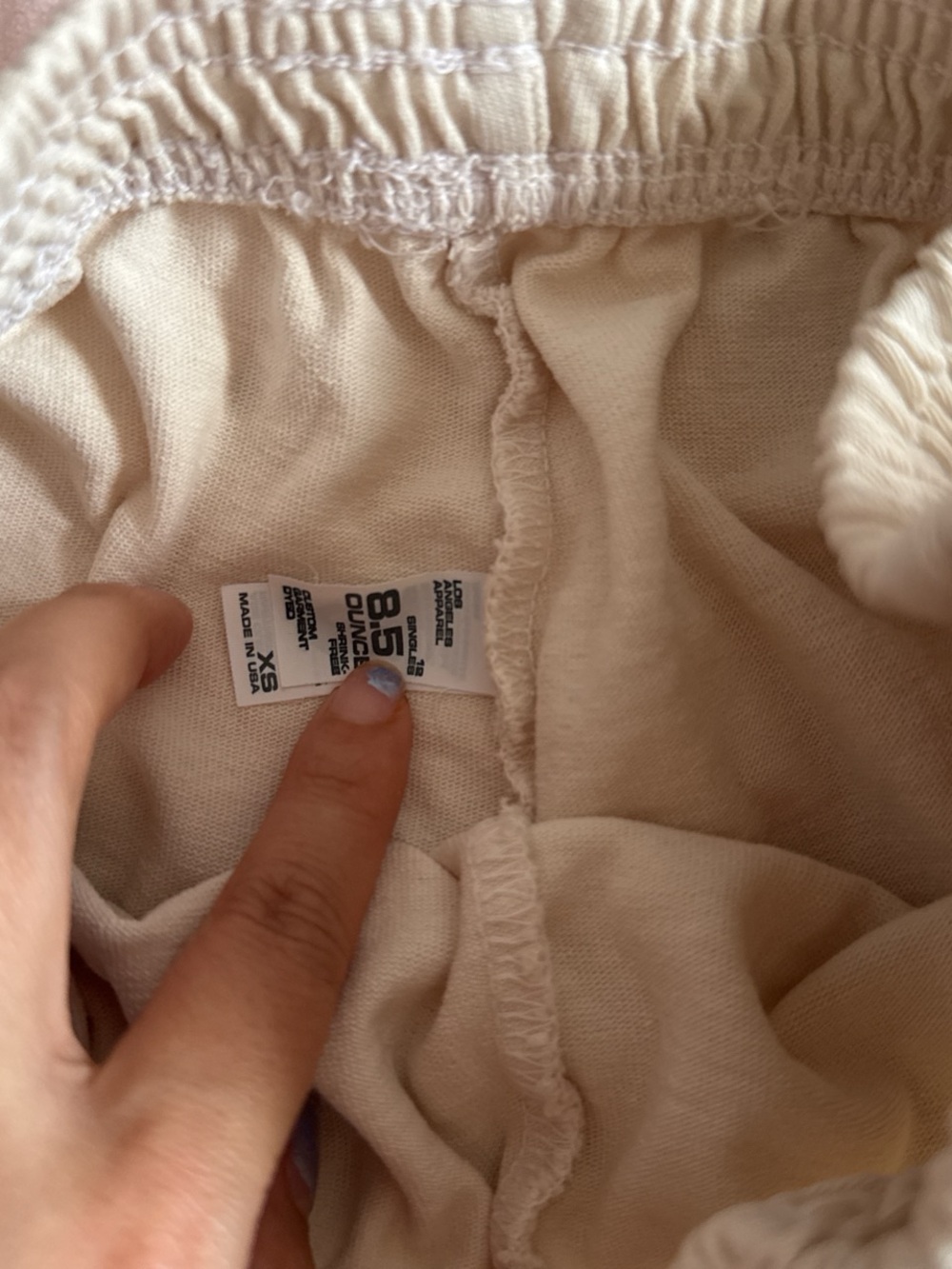 NWOT Los Angeles apparel white cream gym shorts XS - Picture 2 of 5